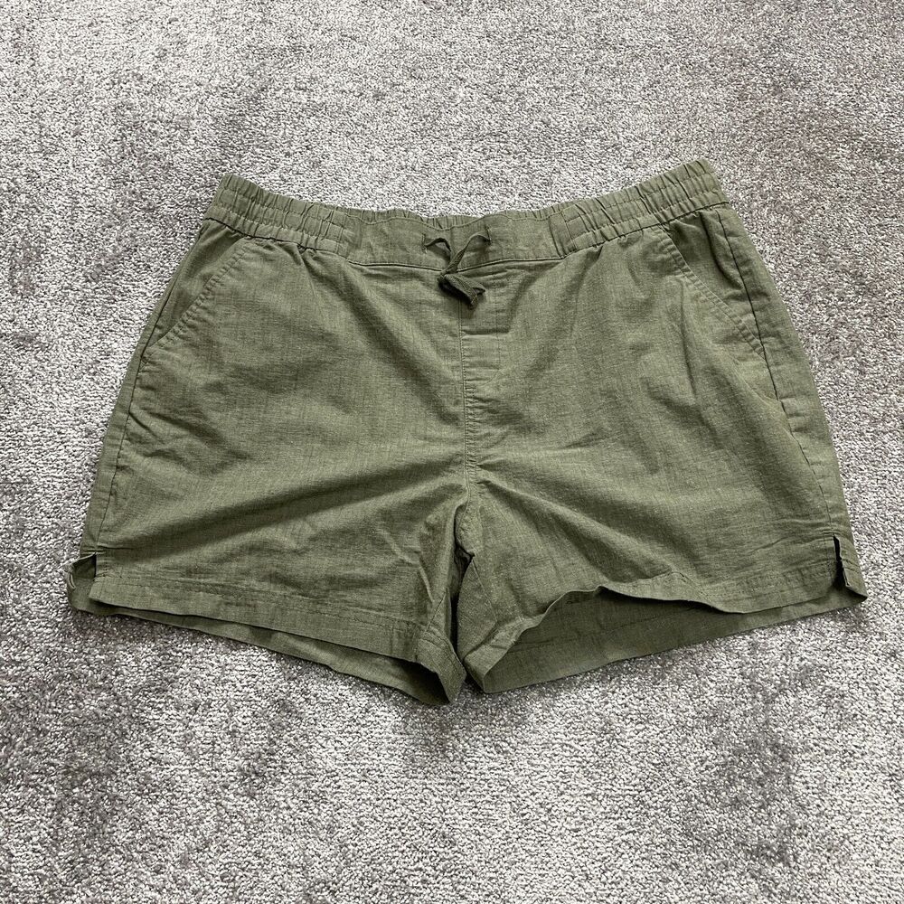 Magellan Outdoors Shorts Womens XXL Green Stretch Drawstring Pockets Casual 5"